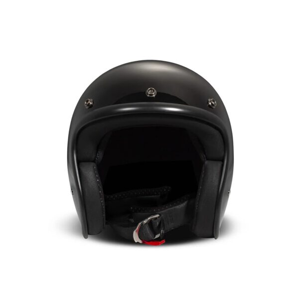 Casco jet DMD Retro Solid Negro Brillo