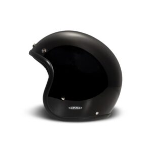 Casco jet DMD Retro Solid Negro Brillo