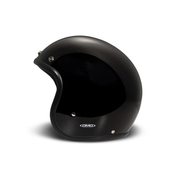 Casco jet DMD Retro Solid Negro Brillo