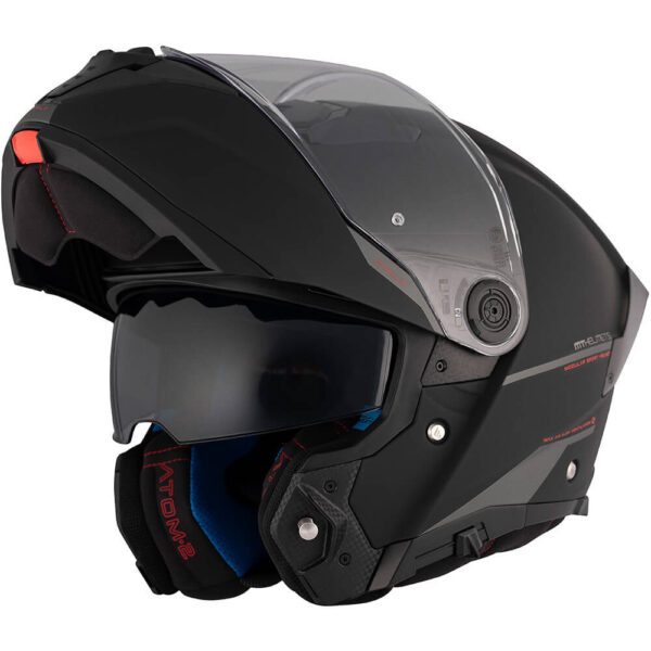 Casco modular MT Atom 2 SV Solid Negro Mate