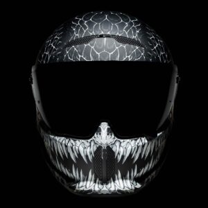 Casco integral RUROC Atlas 4.0 Carbon Jormungandr Negro / Blanco