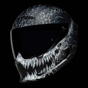 Casco integral RUROC Atlas 4.0 Carbon Jormungandr Negro / Blanco